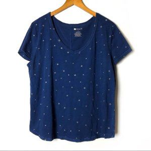 Stylus Medium V-Neck 100% Cotton t-shirt w stars